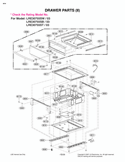 DRAWER PARTS II Diagram and Parts List for LRE30755SB LRE30755SB/03 LG Range