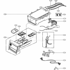 Dispenser Assembly Diagram and Parts List for 41783 ASTESEU LG Washer
