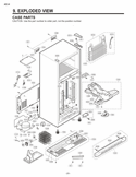 CASE PARTS . EXPLODED VIEW Diagram and Parts List for LTC22350ST  LG Refrigerator