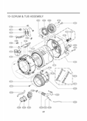DRUM & TUB ASSEMBLY Diagram and Parts List for WM3431HS ALSEEUS LG Washer