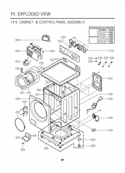 Part Location Diagram of AGL32761601 LG Washer Control Panel