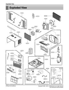 Diagram 1 Diagram and Parts List for LW6019ER AT1AUSB LG Air Conditioner