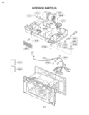INTERIOR PARTS II Diagram and Parts List for MV1735B  LG Microwave