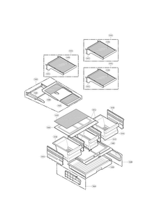 Refrigerator Parts Diagram and Parts List for LFX25976ST 03 LG Refrigerator