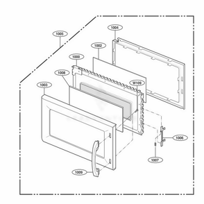 Part Location Diagram of 3581W1A269C LG DOOR ASSEMBLY