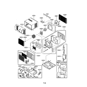 Room A / C Diagram and Parts List for LW1216HR 00 LG Air Conditioner