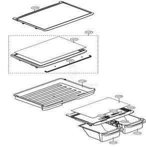 Refrigerator Parts Diagram and Parts List for 68032 ASWCSE5 LG Refrigerator