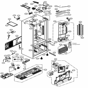 Part Location Diagram of CSP30021037 LG SVC PCB ASSEMBLY,ONBOARDING