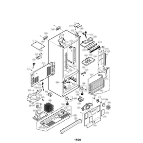 Case Diagram and Parts List for LFC25760TT 00 LG Refrigerator