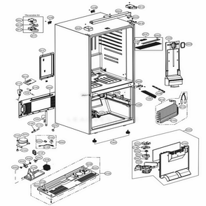 Part Location Diagram of ABQ75822401 LG CASE ASSEMBLY,DISPLAY