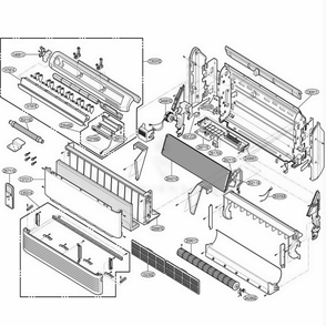 Part Location Diagram of 3087AP7233A LG DRAIN PAN Assembly