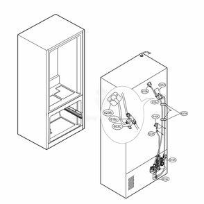 Valve And Water Tube Parts Diagram and Parts List for LFXC22596S ASTCNA2 LG Refrigerator