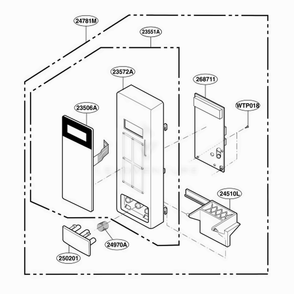 Control Panel Parts Diagram and Parts List for GT4175SPB CB1EWRP LG Wall Oven