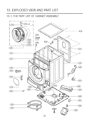 THE PART LIST OF CABINET ASSEMBLY  EXPLODED VIEW Diagram and Parts List for WM1355HW  LG Washer