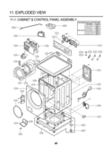 EXPLODED VIEW Diagram and Parts List for WM2501HWA  LG Washer