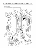 EXPLODEDVIEW & REPLACEMENT PARTS LIST CASE PARTS Diagram and Parts List for LMX25981ST AST5GSC LG Refrigerator