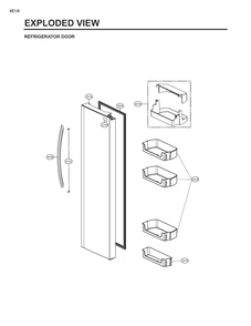 Refrigerator Door Diagram and Parts List for GM-L227NKYM ASBCSE0 LG Refrigerator