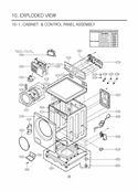 Part Location Diagram of 3091ER0004Z LG Cabinet Assembly