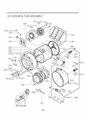 Part Location Diagram of 3551ER0026S LG Washer Front Outer Tub Assembly