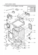 EXPLODED VIEW  CABINET & CONTROL PANEL ASSEMB LY Diagram and Parts List for WM2801HWA ABWEEUS LG Washer