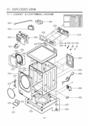 EXPLODED VIEW  CABINET & CONTROL PANEL ASSEMB LY Diagram and Parts List for WM2801HRA ACREEUS LG Washer