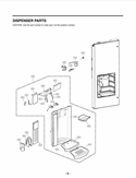 DISPENSER PARTS Diagram and Parts List for LFX28977ST AST1LGA LG Refrigerator