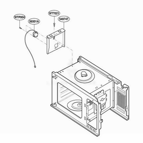 Sensor Parts Diagram and Parts List for JES1855PWH CW1EGEU LG Wall Oven