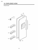 FREEZER DOOR  EXPLODED VIEW Diagram and Parts List for LSC27910TT LSC27910TT /01 LG Refrigerator