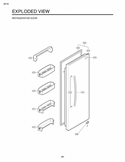 REFRIGERATOR DOOR EXPLODED VIEW Diagram and Parts List for LSC27910TT LSC27910TT /01 LG Refrigerator