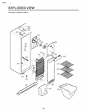 FREEZER COMPARTMENT EXPLODED VIEW Diagram and Parts List for LSC27910TT LSC27910TT /01 LG Refrigerator
