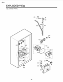 ICE &WATER PARTS EXPLODED VIEW Diagram and Parts List for LSC27910TT LSC27910TT /01 LG Refrigerator