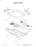 COOKTOP PARTS Diagram and Parts List for LRE30453WW LRE30453WW/00 LG Range