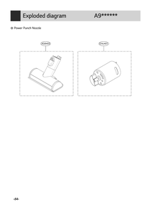 Power Punch Nozzle Diagram and Parts List for VS9714NBSWH CIGELGA LG Canister Vacuum