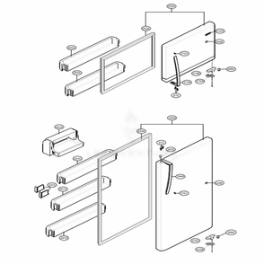 Door Parts Diagram and Parts List for 79439 AWBCSE5 LG Refrigerator