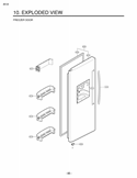 FREEZER DOOR  EXPLODED VIEW Diagram and Parts List for LSC27921ST LSC27921ST /01 LG Refrigerator