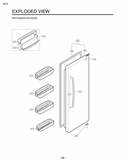 REFRIGERATOR DOOR EXPLODED VIEW Diagram and Parts List for LSC27921ST LSC27921ST /01 LG Refrigerator