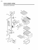 REFRIGERATOR COMPARTMENT EXPLODED VIEW Diagram and Parts List for LSC27921ST LSC27921ST /01 LG Refrigerator