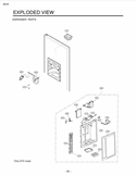 DISPENSER PARTS EXPLODED VIEW Diagram and Parts List for LSC27921ST LSC27921ST /01 LG Refrigerator