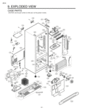 CASE PARTS Diagram and Parts List for LRBC20512SW LRBC20512SW /01 LG Refrigerator