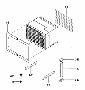 Installation Kit Assy Diagram and Parts List for 58075119500  Kenmore Air Conditioner