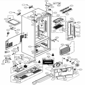 Part Location Diagram of AEB74004905 LG GRILLE ASSEMBLY,FAN