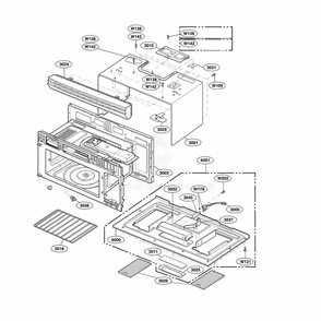 Part Location Diagram of 3530W0A034B LG Grille,vent