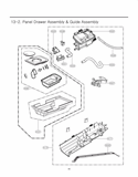 Panel Drawer Assembly & Guide Assembly Diagram and Parts List for DLGX5102V ASSEEUS LG Dryer