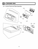 EXPLODED VIEW   Control Panel and Plate Assembly Diagram and Parts List for DLE5001W ABWEEUS LG Dryer