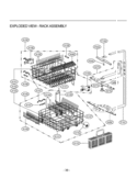 EXPLODED VIEW  RACK ASSEMBLY Diagram and Parts List for LDF7932BB  LG Dishwasher