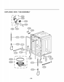 EXPLODED VIEW  TUB ASSEMBLY Diagram and Parts List for LDF7932WW ABWEEUS LG Dishwasher