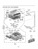 EXPLODED VIEW  RACK ASSEMBLY Diagram and Parts List for LDF7932WW ABWEEUS LG Dishwasher