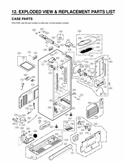 EXPLODED VIEW & REPLACEMENT PARTS LIST CASE PARTS Diagram and Parts List for LFX28977ST LFX28977ST/ 03 LG Refrigerator
