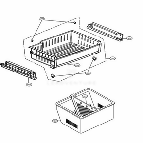 Freezer Parts Diagram and Parts List for LFXS24566S ASTCNA0 LG Refrigerator