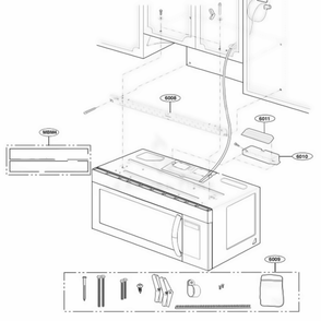 Installation Parts Diagram and Parts List for LMV1760ST CSBELGA LG Range